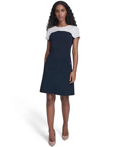 Tommy Hilfiger Women's Cap-Sleeve Shift Dress