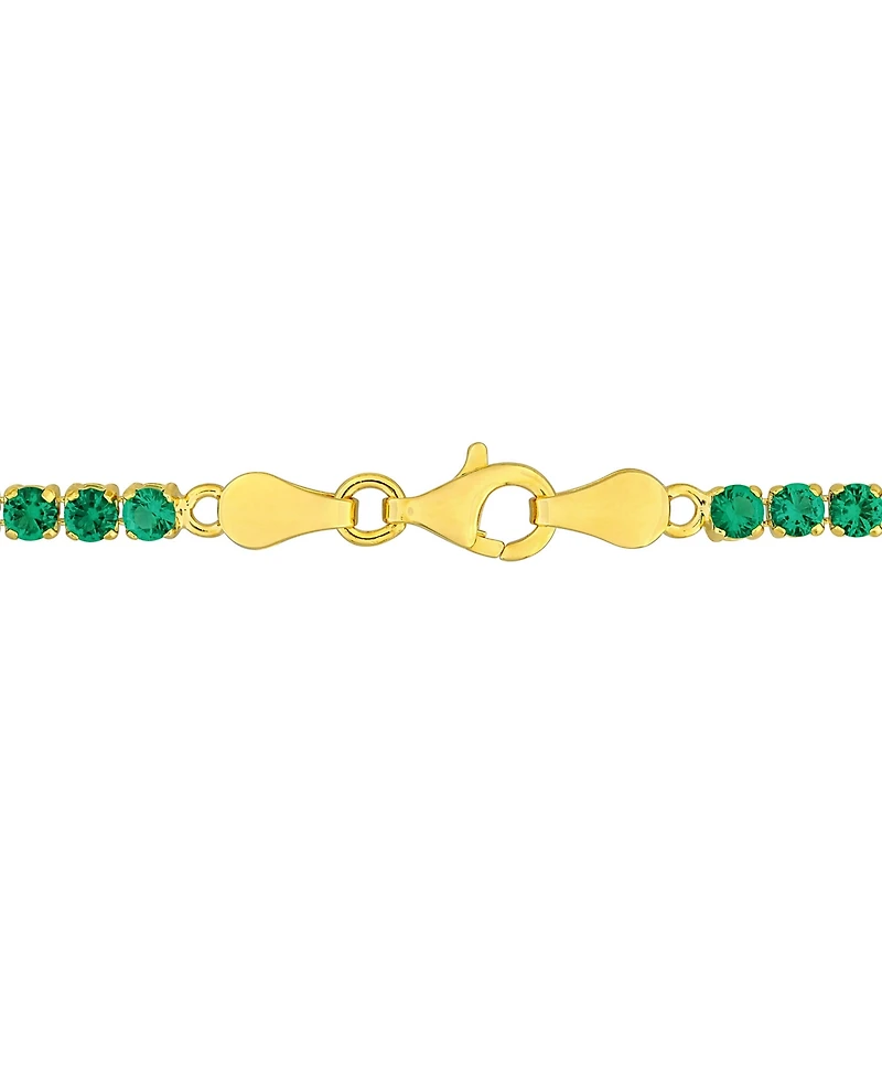 Macy's Emerald (4-1/2 ct. t.w.) Tennis Bracelet in 18k Gold Flash Plated Silver (Also Available in Rhodolite, Citrine, Blue Topaz)
