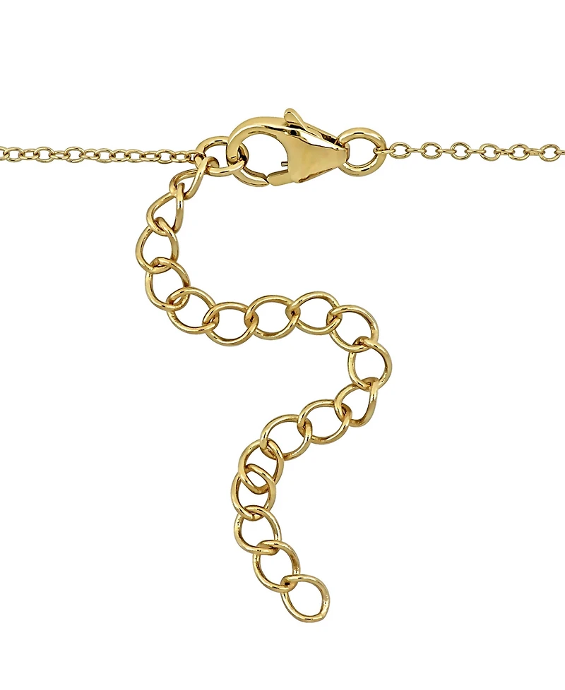 Macy's Multi-Gemstone (7/8 ct. t.w.) Heart Necklace in 18k Gold Flash Plated Sterling Silver