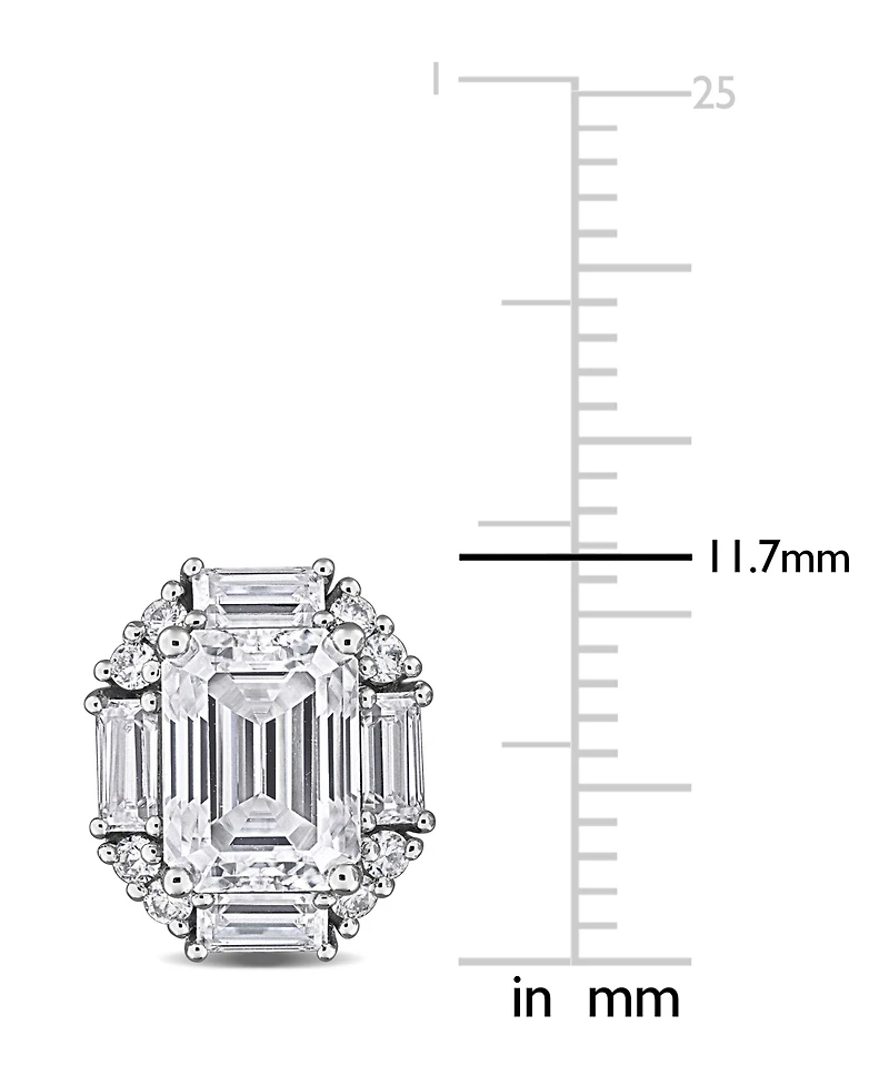 Macy's Moissanite (5 ct. t.w.) Stud Earrings in Sterling Silver