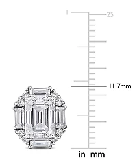 Macy's Moissanite (5 ct. t.w.) Stud Earrings in Sterling Silver