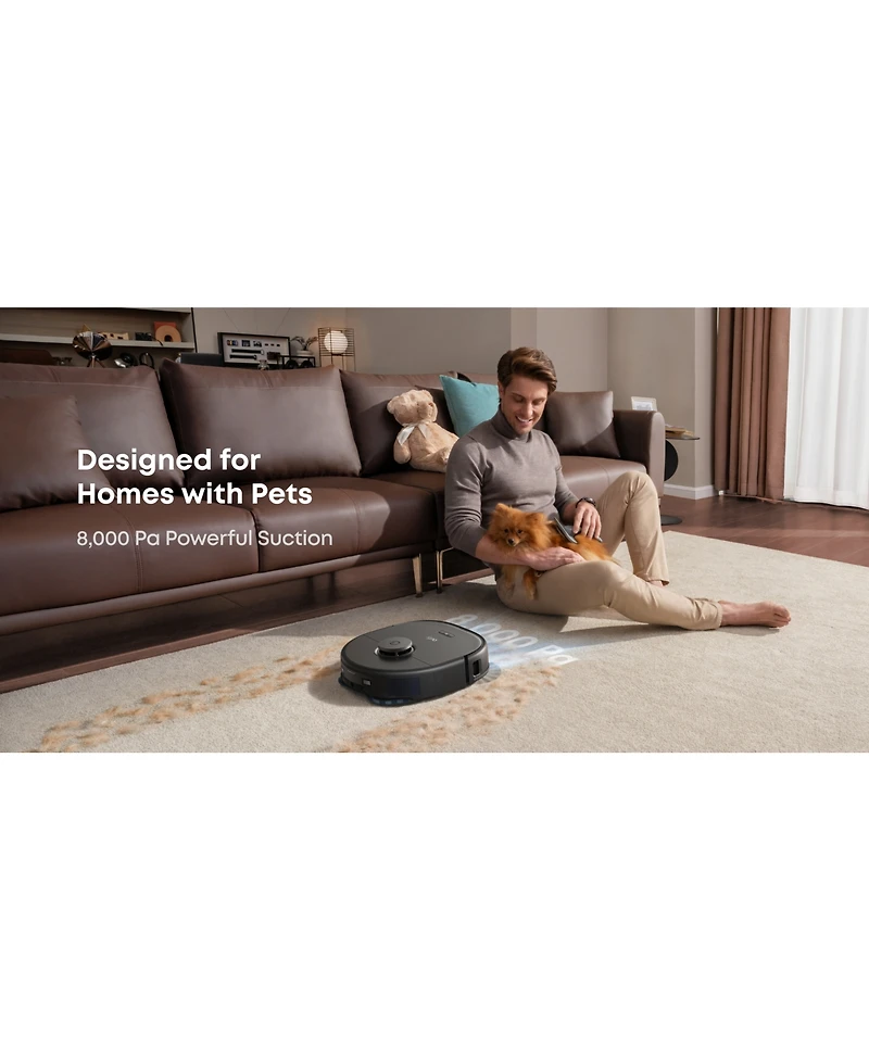 eufy X10 Pro Omni Robot Vacuum and Mop Combo, 8,000 Pa Suction + Official Replacement Parts Kit
