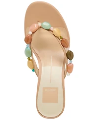 Dolce Vita Women's Daksie Shell Embellished Thong Slip-On Dress Sandals
