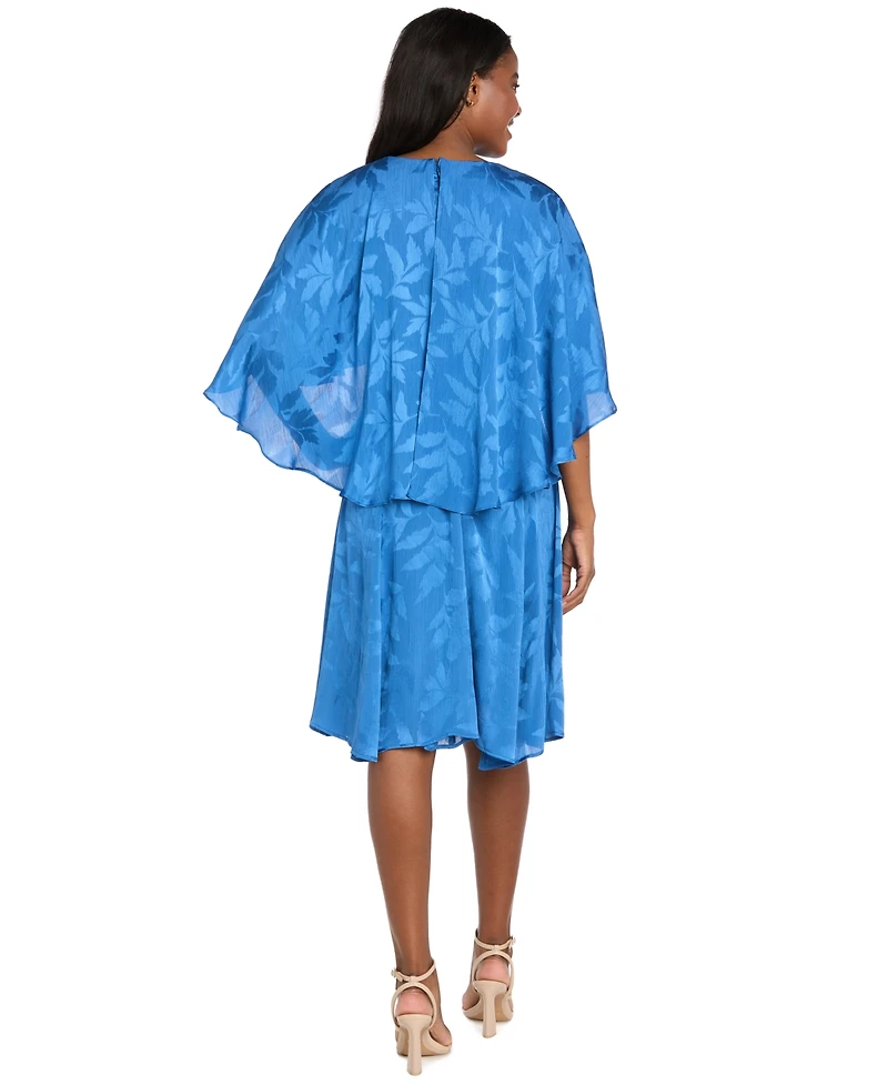 R & M Richards Petite Jacquard Overlay Dress