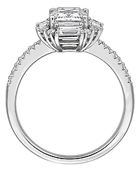 Macy's Moissanite (2-5/8 ct. t.w.) Multi-Cluster Ring Sterling Silver