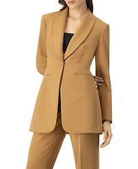Ivonne Women's Single-Button Shawl Lapel Blazer