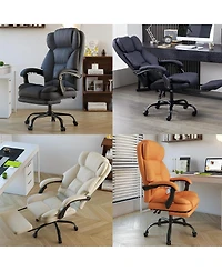Streamdale Furniture Streamdale Office Chair with Foot Rest, Executive, Reclining, Pu Leather Comfy Swivel Chair