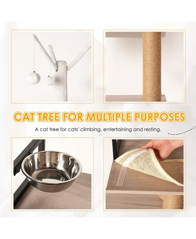 Zeus & Ruta Gray Cat Tree