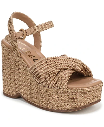 Circus Ny by Sam Edelman Women's Joanne Platform Raffia Wedge Sandals