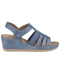 Gc Shoes Women's Yuna Strappy Round Toe Wedge Sandals