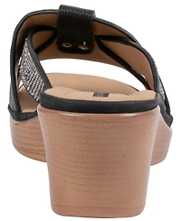 Gc Shoes Women's Selva Embellished Round Toe Wedge Sandals