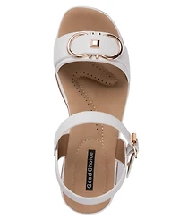 Gc Shoes Women's Nava Hardware Round Toe Wedge Sandals