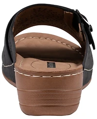 Gc Shoes Women's Moira Perforated Comfort Round Toe Sandals