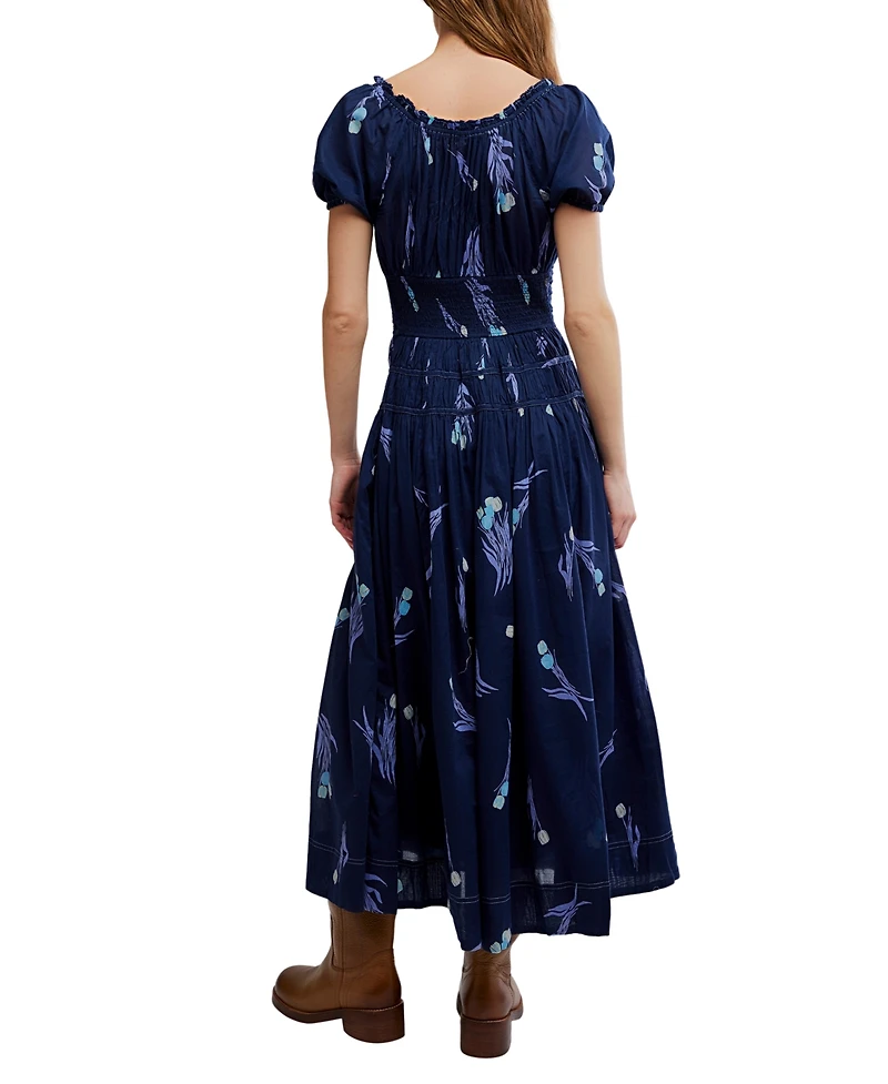 Free People Women's Complete Me Short-Sleeve Midi Dress