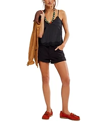 Free People Women's Cali Cuffed Mid Rise Shorts
