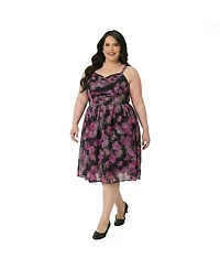 Unique Vintage Women's Plus Reed Swing Dress