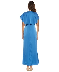 Alexia Admor Women's Danica Crewneck Flutter Sleeve Cap Midi Dress