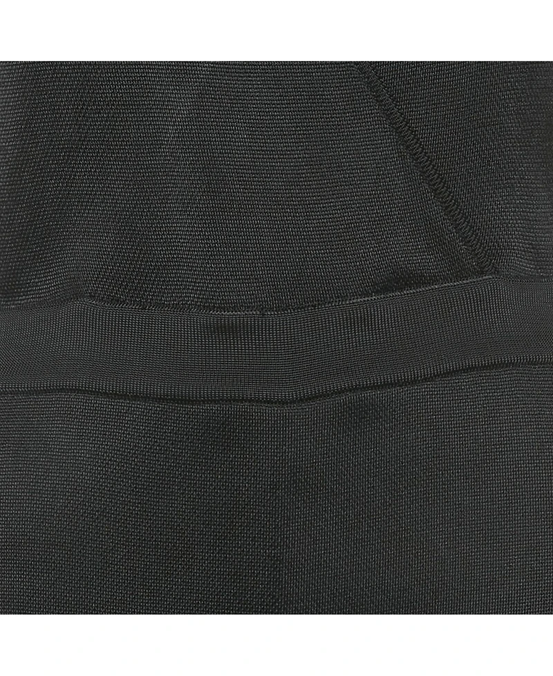 Pre-Owned Balmain Women's Black Stretch Knit Wrap Effect Jumpsuit