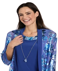 R & M Richards Plus Foil Print Jacket Dress