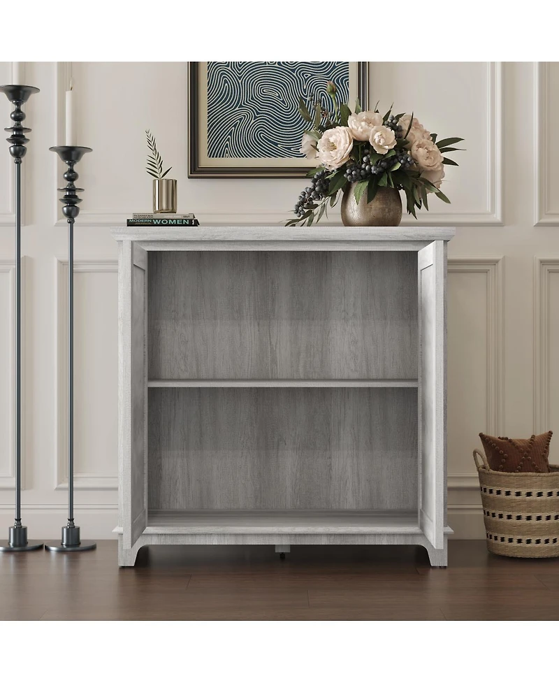 Streamdale Furniture Elegant sideboard with 2 acrylic mirrored doors, laminate & Mdf