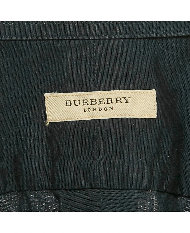 Pre-Owned Burberry Men's Navy Blue Cotton Short Sleeve Shirt
