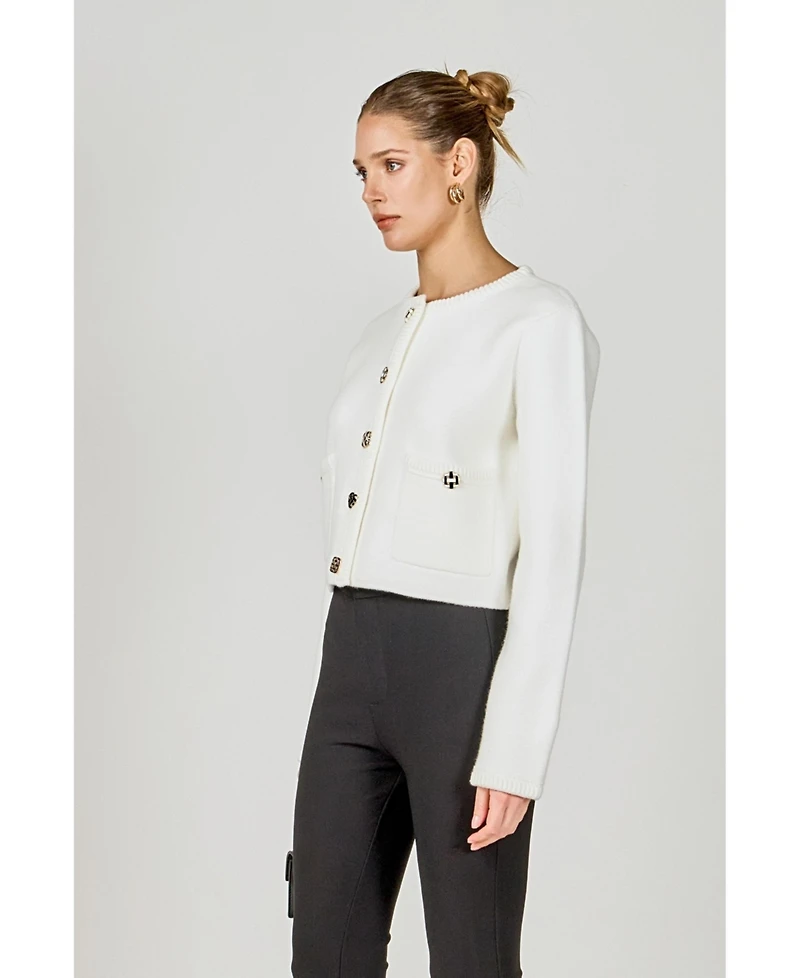 endless rose Women's Button Up Cardigan