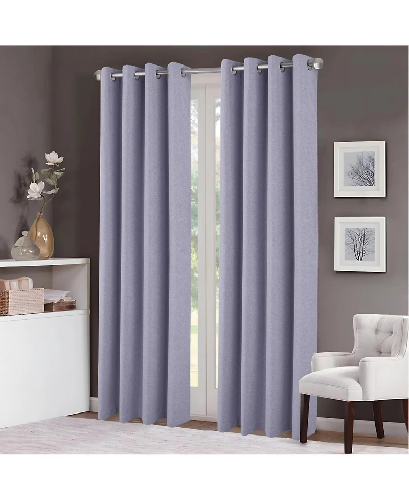 Rt Designers Collection Boden 100% Blackout Grommet Curtain Panel 54" x 90" Grey