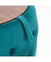 Streamdale Furniture Luxurious Velvet Nesting Ottomans (Set of 2)