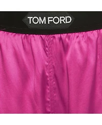 Pre-Owned Tom Ford Women's Pink Logo Band Silk Pj Pants
