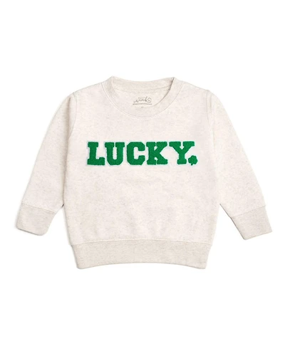 Sweet Wink Big Boys Lucky Varsity Patch St. Patrick's Day Sweatshirt