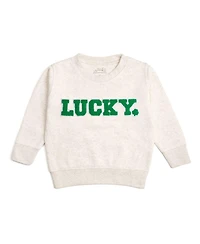 Sweet Wink Big Boys Lucky Varsity Patch St. Patrick's Day Sweatshirt