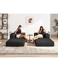 Streamdale Furniture Folding Sofa Bed Convertible Corduroy Couch King Size Floor Sleeper 4-in-1