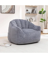 Streamdale Furniture Bean Bag Chair Sofa with Armrests, High-Density Foam Lazy Sofa for Adults