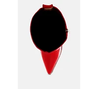 London Rag Womens Dacia Rhinestones Strap Satin Calf Boots