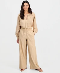 I.n.c. International Concepts Petite High-Rise Pull-On Wide-Leg Pants, Created for Macy's