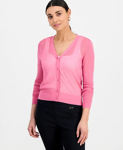 I.n.c. International Concepts Petite Button-Front Cardigan, Exclusively at Macy's