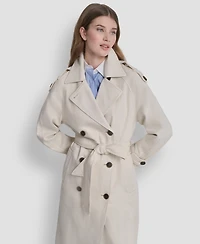Dkny Women's Double Breasted Belted Trench Coat
