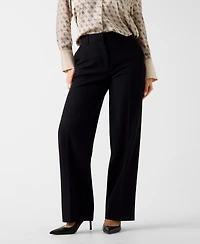 Guess Women's Nausica Wide Leg Pleated Pants