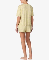 Dkny Women's Short-Sleeve Top & Boxers, 2-Piece Set