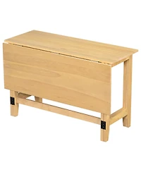 Streamdale Furniture Farmhouse Wood Extendable Dining Table with Drop Leaf for Small Places, White