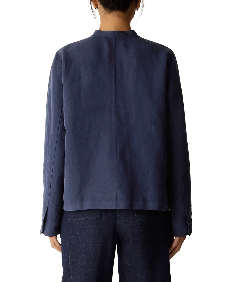 Eileen Fisher Women's Mandarin Collar Shirt Jacket