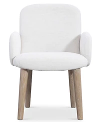 Bernhardt -Pc. Wood Loggia Dining Set Round Table and Arm Chairs