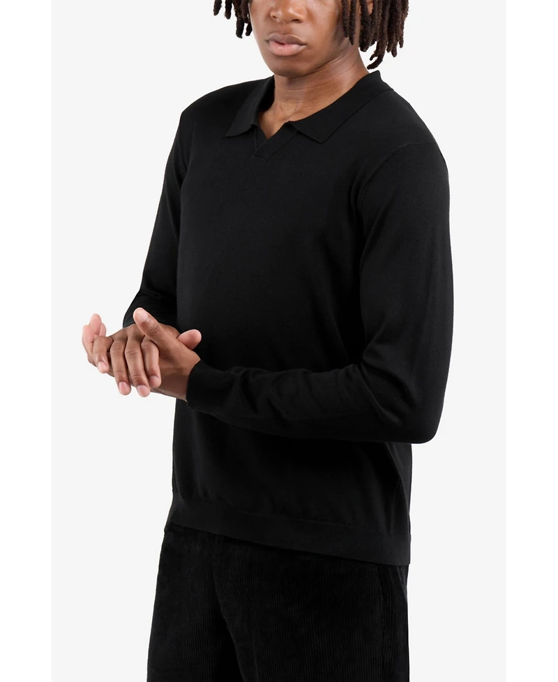 Xray Men's Long Sleeve Sweater Johnny Collar Polo