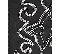 Seni & Cade Juniors' Square Neck Embroidered Vest Lace Up Back With Short Skirt