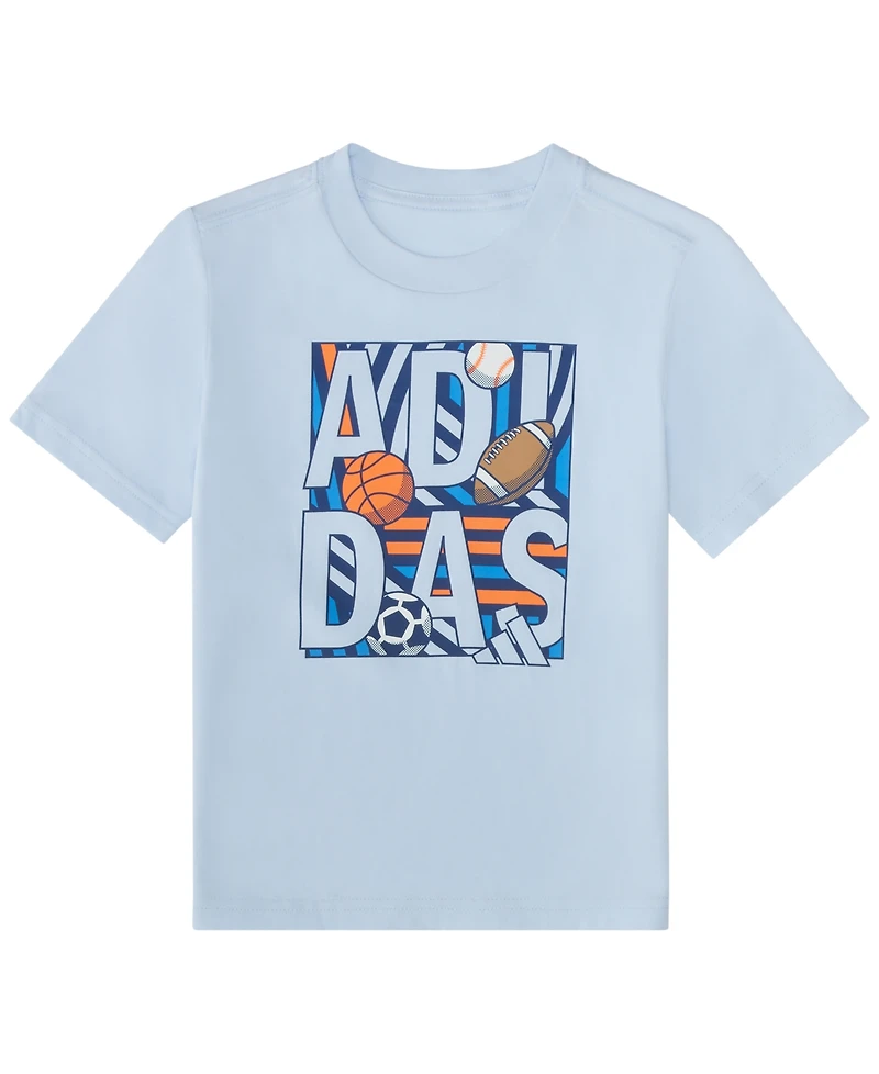 adidas Baby Boys' Graphic Crewneck T-Shirt and Shorts, 2-Piece Set