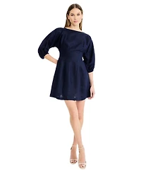 Luxely Women's Dolman-Sleeve Boat Neck Mini Dress