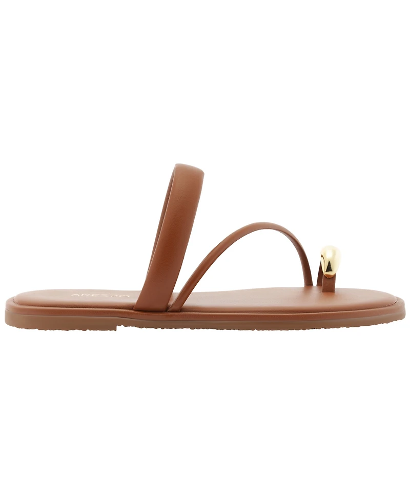 Arezzo Women's Pamela Round Toe Flat Sandal