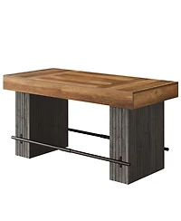 Tribesigns 62.2Inch Bar Table, Industrial Counter Height Pub Dining Large Home Unit