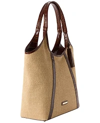Brahmin Iona Raffia Extra Large Leather Tote Bag
