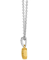 Le Vian Sunny Yellow Diamond (1/5 ct. t.w.) & Vanilla Diamond (1/25 ct. t.w.) Pendant Necklace in 14k Two-Tone Gold